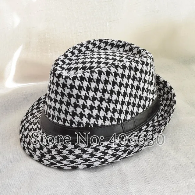 houndstooth fedora hat