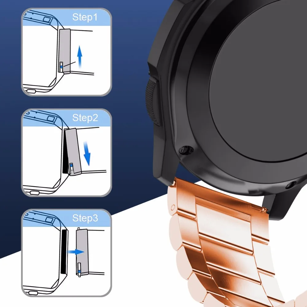BUMVOR Stainless Steel Watch Band for Samsung Gear S3 Frontier Strap for Gear S3 Classic Smart Watch Bracelet with Adjust Tool BUMVOR Stainless Steel Watch Band for Samsung Gear S3 Frontier Strap for Gear S3 Classic Smart Watch Bracelet with Adjust Tool