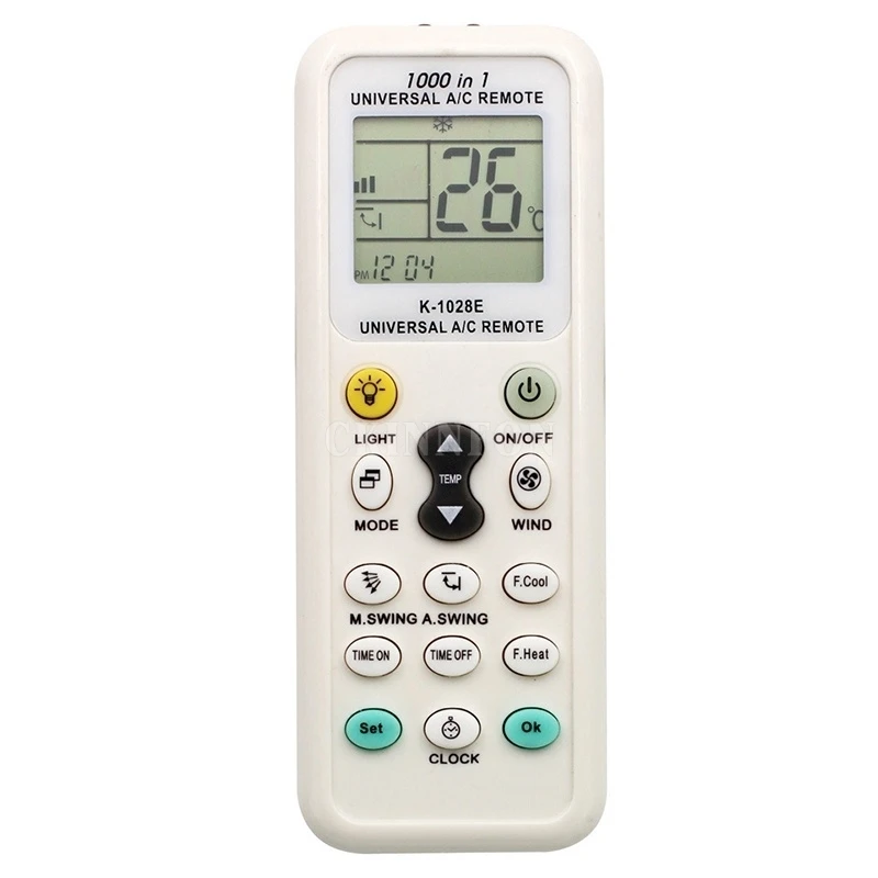 

DHL 100PCS K-1028EH CHUNGHOP 1000 IN 1 Universal A/C Remote Controller for Air Conditioner LED Backlight
