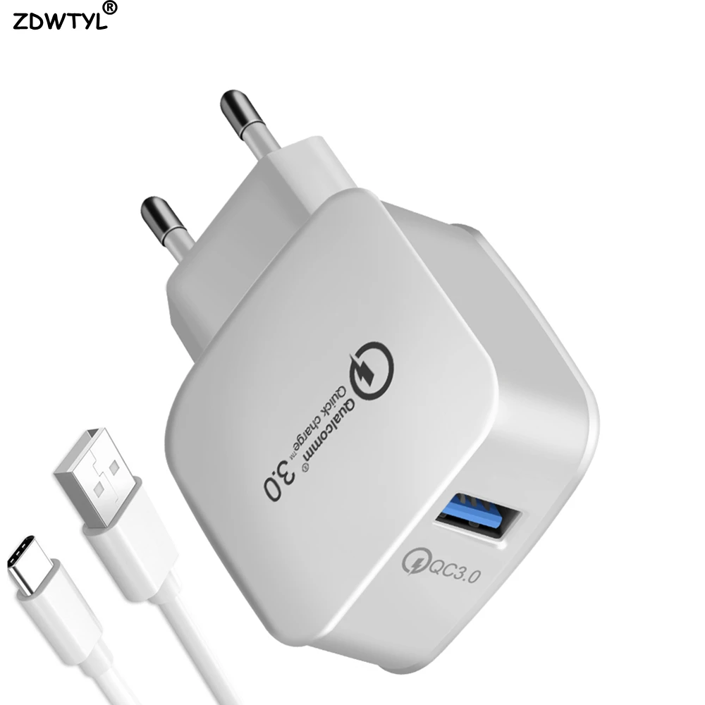 

For Quick Charge 3.0 QC 3.0 USB Turbo Wall Fast Travel Charger For Samsung S8 S9 Plus Note 8 9 Huawei P10 P20 Pro Lite Mi 8 SE