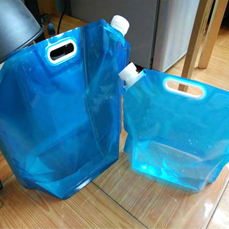 Outdoor Camping Gear Water Bag 5L Foldable Portable Environmental PE Hydration Bladde Water Bags