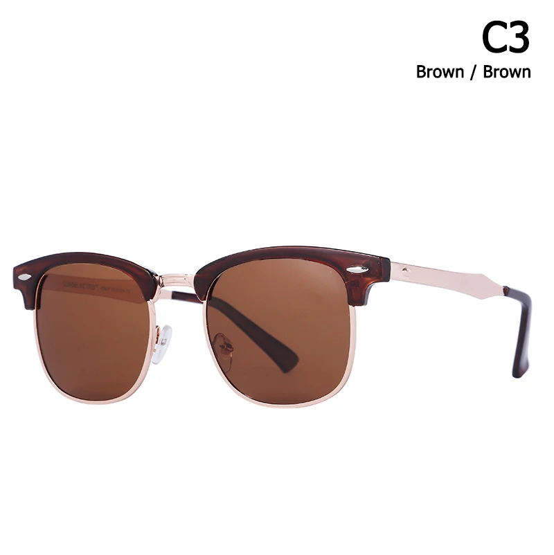 JackJad, винтажные, классические, 3507, Клубные, круглые, стильные, поляризационные солнцезащитные очки для мужчин и женщин, модные, фирменный дизайн, солнцезащитные очки Oculos De Sol - Цвет линз: C3 Brown