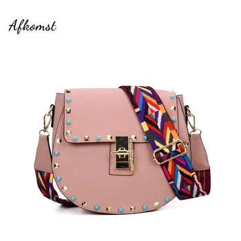 

AFKOMST Woman New Fashion Summer Design Crossbody Bag For Shopping Soft Leather Simple Plain Shoulder Bag High Quality VK5169