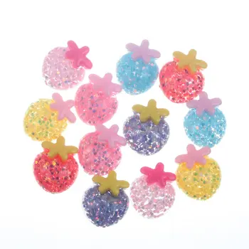 

50Pcs 22x17mm Mixed Clear Resin Strawberry Cabochon Flatback Decoration Crafts Embellishments For Scrapbooking Diy Accessories