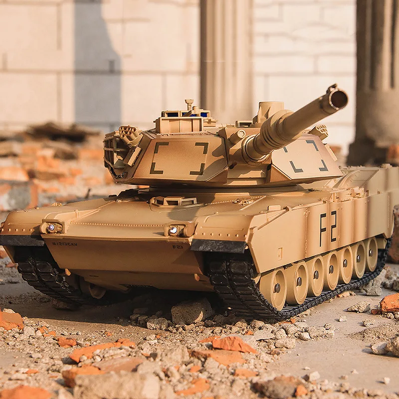

Remote control tank large charging Battle Tank toy remote control car tank model boy toy military model M1A2 XQTK24