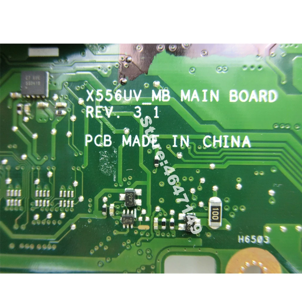 X556UQK i5-7200CPU GT940MX 2G 8GB RAM placa base REV 3,1 para ASUS X556UV X556U X556UQK K556UQ X556UQ placa base de computadora portátil prueba OK X556UQK i5-7200CPU GT940MX 2G 8GB RAM placa base REV 3,1 para ASUS X556UV X556U X556UQK K556UQ X556UQ placa base de computadora portátil prueba OK