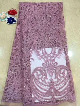 

Most fashion evening dress material French net lace fabric for lady PNZ890(5yards/lot) many color