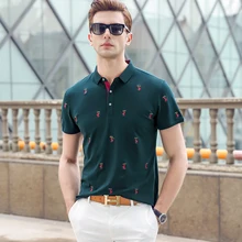 Новинка, модная брендовая летняя рубашка поло, мужская хлопковая Корейская приталенная рубашка с коротким рукавом высшего класса, повседневная мужская одежда