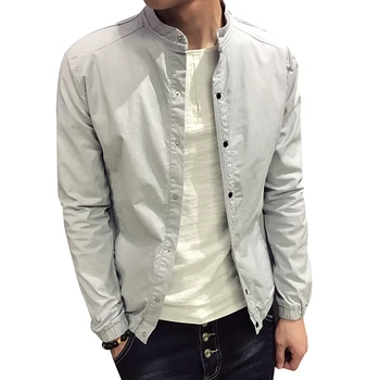 

2019 jacket male Korean version of the trend of self-cultivation stand collar jacket men's spring new youth casual clothes