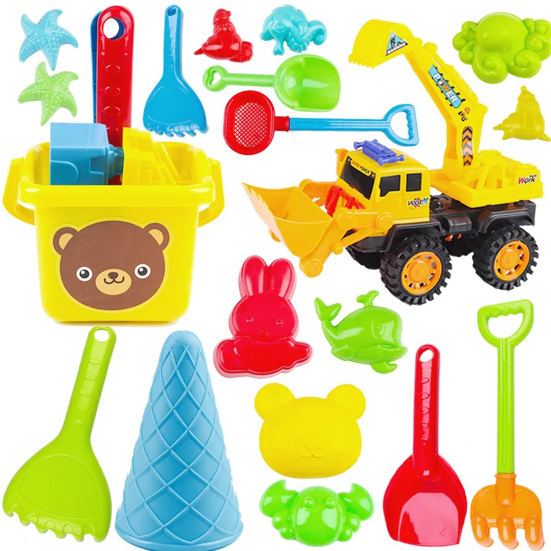 Пляжные игрушки для детей набор песка ведро игра морской песок лопатка-грабли летняя Форма Детские игрушки для ванной уличная игрушка