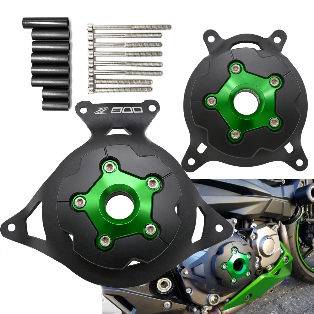 Laser LOGO (Z800) Motorcycle Engine Stator Cover Guard Protection Frame Slide Protector For Kawasaki Z800 2013 2014 2015 2016-17