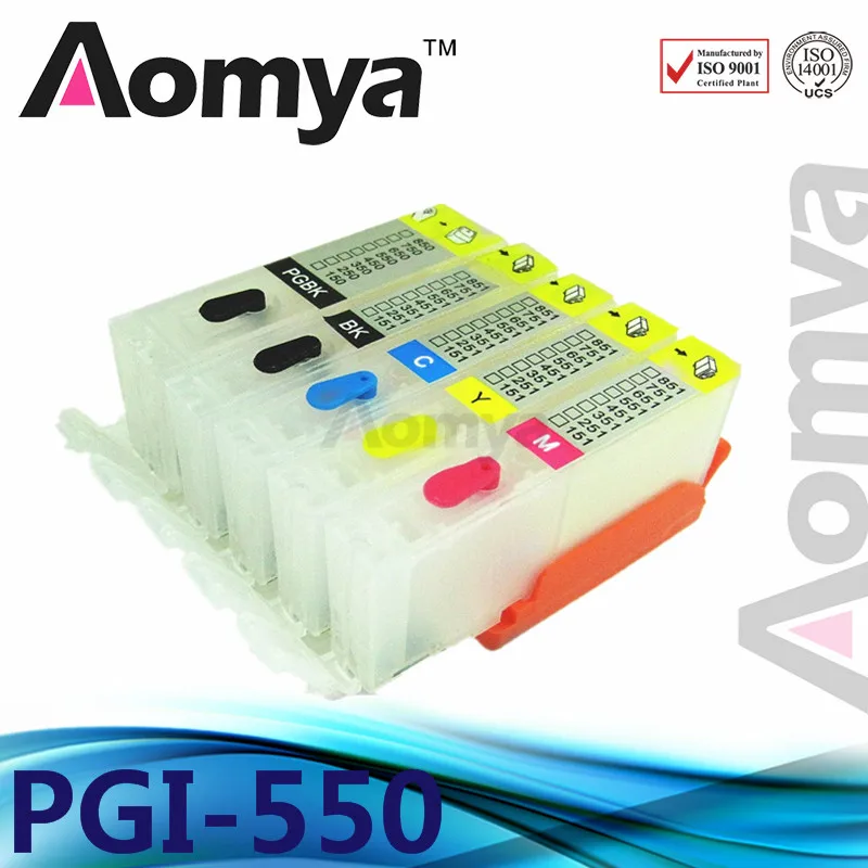 6 шт. PGI 550 PGBK CLI 551 BK C M Y GY для CANON MG6350 MG7150 MG7550 IP8750 многоразовый картридж с чипом ARC