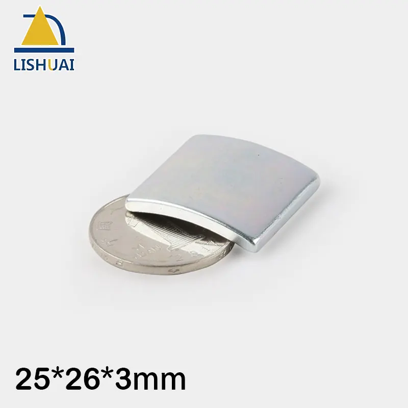

LISHUAI 10PCS Professional Motor Magnet/Permanent Rare Earth NdFeB Tiled Magnet 25*26*3mm