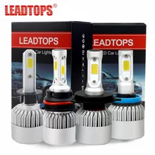 S2 H11 LED Headlight Bulbs H7 H4 H1 H3 H11/H8/H9 9005 9006 COB Auto Headlamp Conversion Kit Automobile 72W 8000LM FC