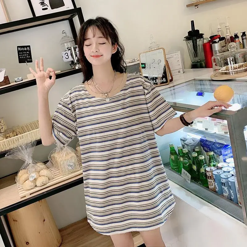 Stripe Shirt Slim Women Comfort Running Shirts Long Length Style Sexy Design New Arrival For Summer