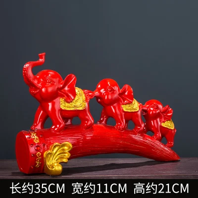 cheap Elephant sitting room wine cabinet TV cabinet put a creative household porch decoration three small elephant crafts statue