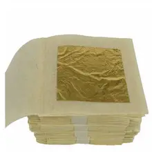 100 шт/партия подлинный 24 K листочек из съедобного золота-украшение еды золотой лист золотая маска для косметологии Золотая фольга инструменты для украшения торта