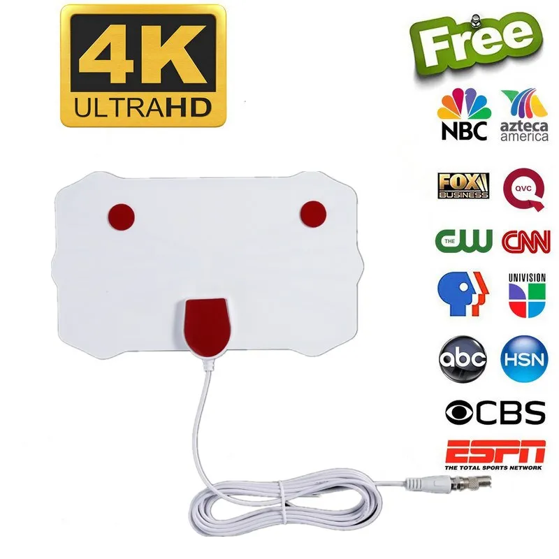 AH-LINK 80 Mile Indoor TV  Antenna Digital HDTV Antenna DVB-T DVB-T2 Ultrathin surf radio TV Aerial Signal Receiver Amplifier