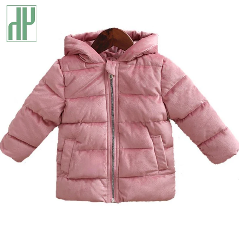 

HH Children winter jacket for boys outerwear Fashion Corduroy Girls Parka coats Warm kids coat infant overcoat 2 3 4 6 year