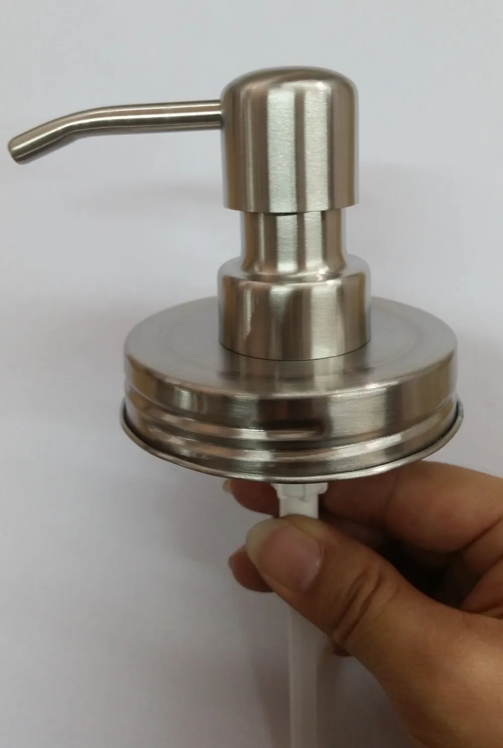 DIY mason jar metal lotion soap dispenser pump lid and collar for mason