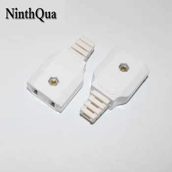 

10pcs 10A 250V Flat 2pin AC Power Javk Female Electrical sockets for Extended Power Cord Connector