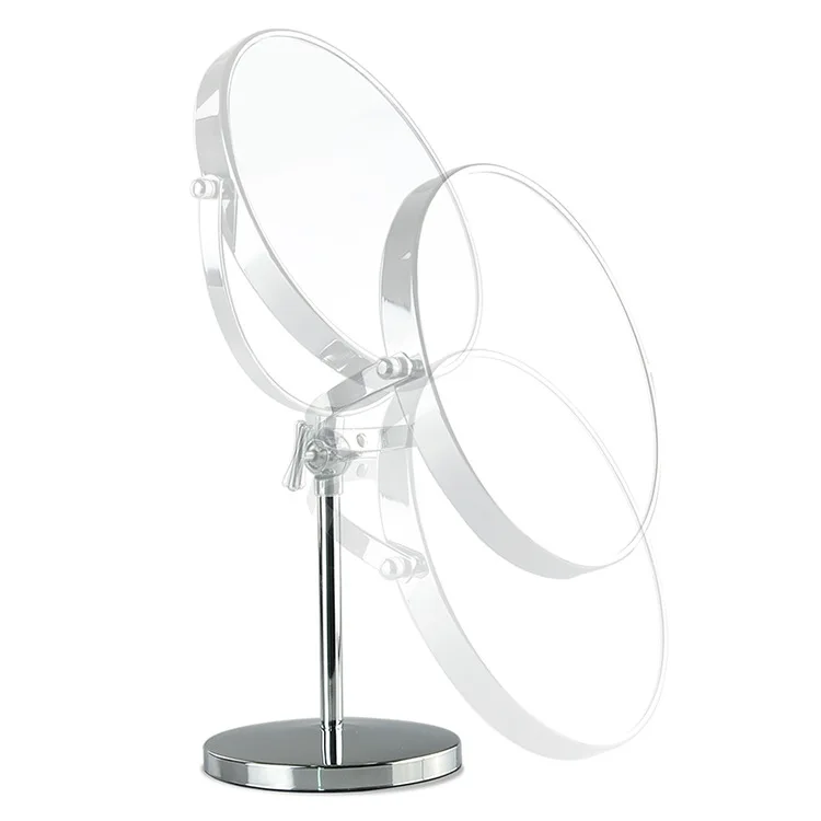 

SpringQuan 8 inchfashion high-definition desktop mirror makeup Adjust height metal double side shower mirror 3X 5X 10X magnify