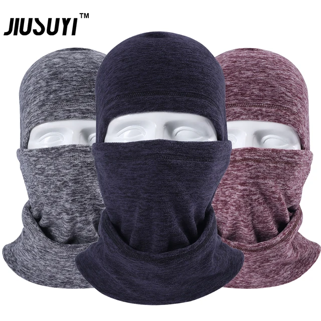 Winter Neck Warmer Fleece Wool Thermal Balaclava Neck Gaiter Full Face Mask Snowboard Beanies