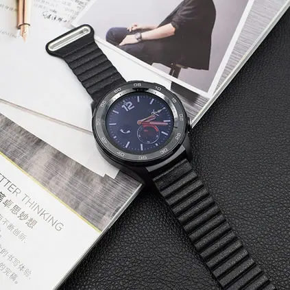 Кожаный ремешок с магнитной петлей 20 22 мм ремешок для часов huawei watch 2 Sport Classic samsung gear S3 Classic Froniter Ремешки для наручных часов