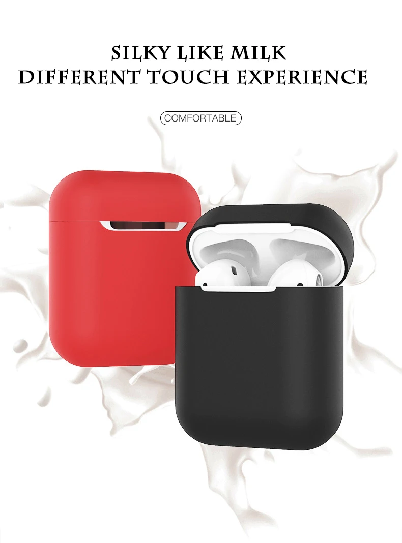 

Liquid Silicone protective Case applicable to Airpods Bluetooth Wireless Earphone Protective Charging Case