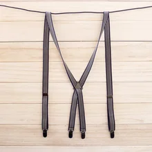 4 клипсы эластичная подвеска черного цвета на подтяжках в полоску