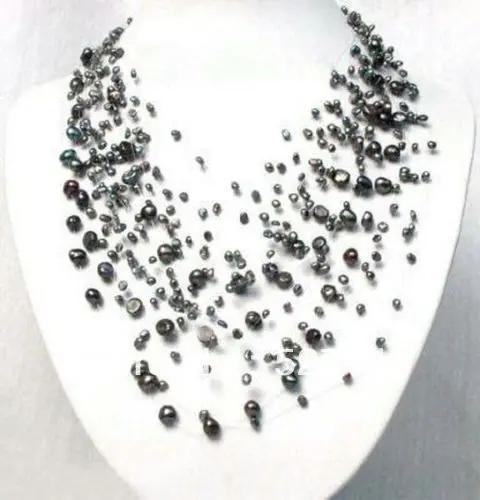 

Wholesale free shipping >>Charming Starriness Black Cultured Pearl Necklace