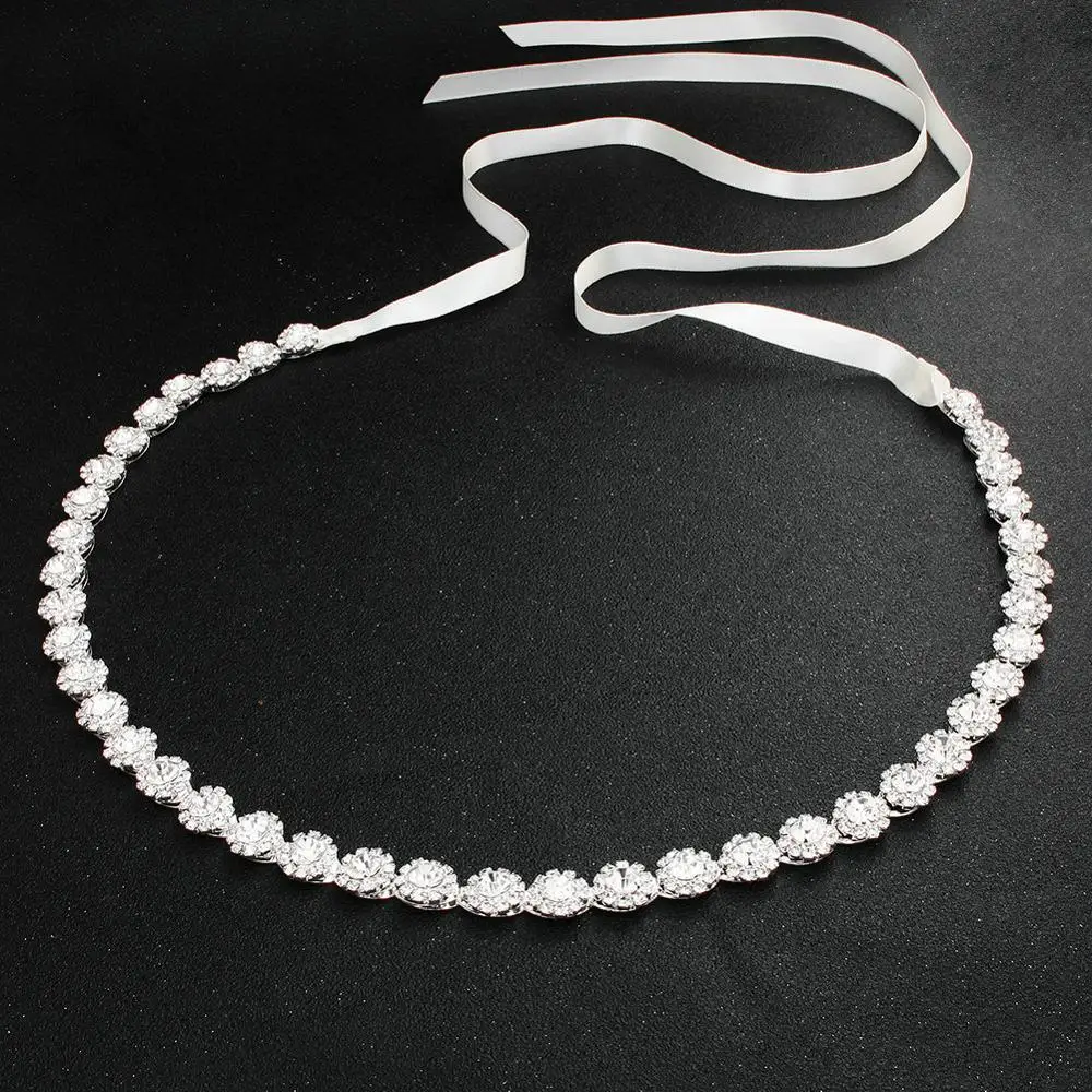 

2019 Newest Gold and Silver Wedding Belts and Sashes Alloy Bridal Sash Wedding Dress Accessories for Girls