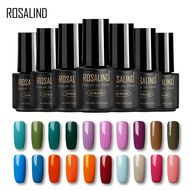 

ROSALIND Gel Nail Polish for set Manicure Hybrid Nails 7ML Fresh Colors UV Vernis Semi Permanent Manicure Nail Art Gel Polish