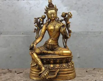 

Tibetan Buddhism Bronze White Tara Kwan-yin Guanyin Bodhisattva Goddess Statue