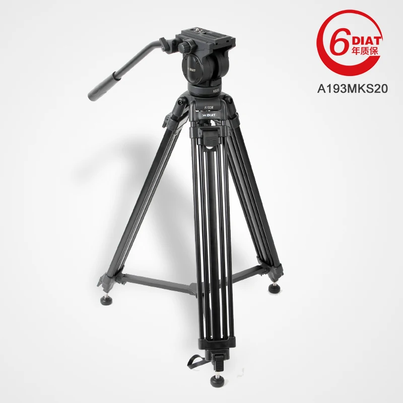 DIAT A193KS20 Professional Tripod For Video Camera / Tripods With Hydraulic 3D Head For DV