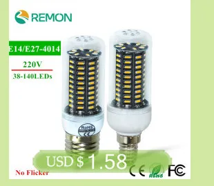 Светодиодные лампы E27 E14 SMD 4014 Lamparas свет 38 55 78 88 140 светодиоды лампада Светодиодная лампа 220 В ампулы свечи Luz более яркий, чем 5730