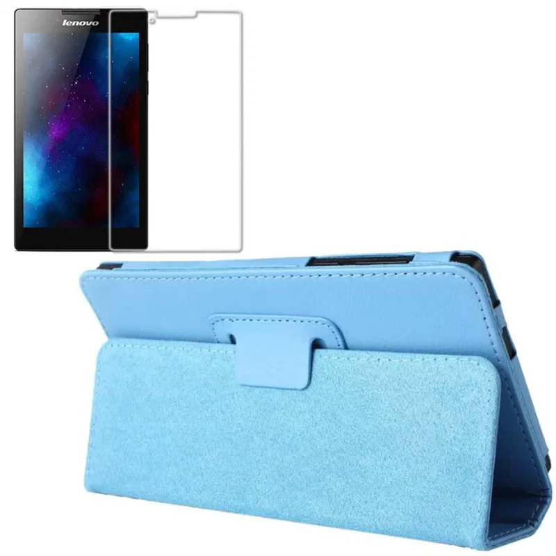 Luxury Folio Stand Leather Protective Case Cover +1x Clear