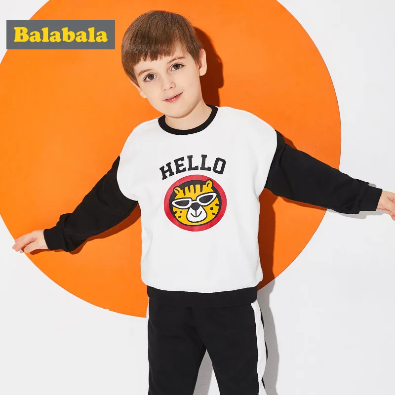 

Balabala boys sweat tracksuits cute Animal Applique boys clothing set toddler boys spring custome Long Sleeve enfant Clothes