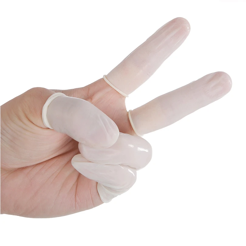 100PCS Latex Disposable Finger Cots Non slip Wear resistant Dust free