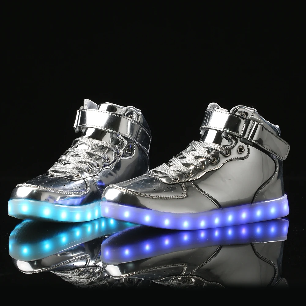 

2017Men Casual Shoes chaussure tenis Led simulation Light up trainers led basket shoes Luminous with usb for adults femme Female