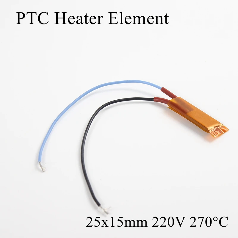 

1pc 25x15mm 220V 270 Degree Celsius PTC Heater Element Constant Thermostat Insulated Thermistor Ceramic Air Heating Plate Chip