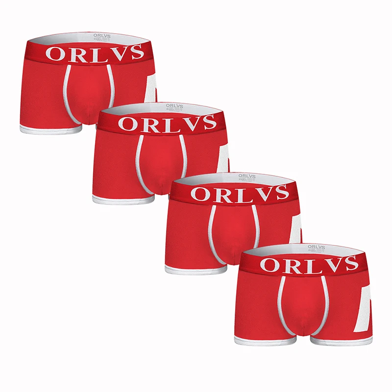 ORLVS Brand Men Underwear Boxers Cotton Male Panties Sexy Gay penis pouch Cotton Underpants Men Boxers Slip shorts Men