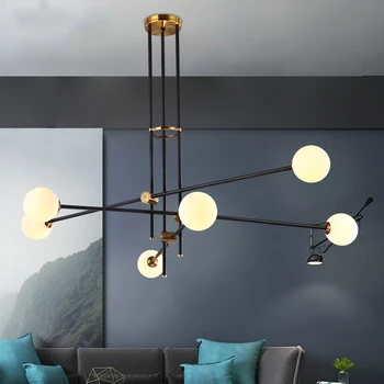 

G9 LED Chandelier Lighting Modern Multi-head Glass Ball Chandeliers For Living Room Restaurant Bedroom Decoration Hanging Lamp