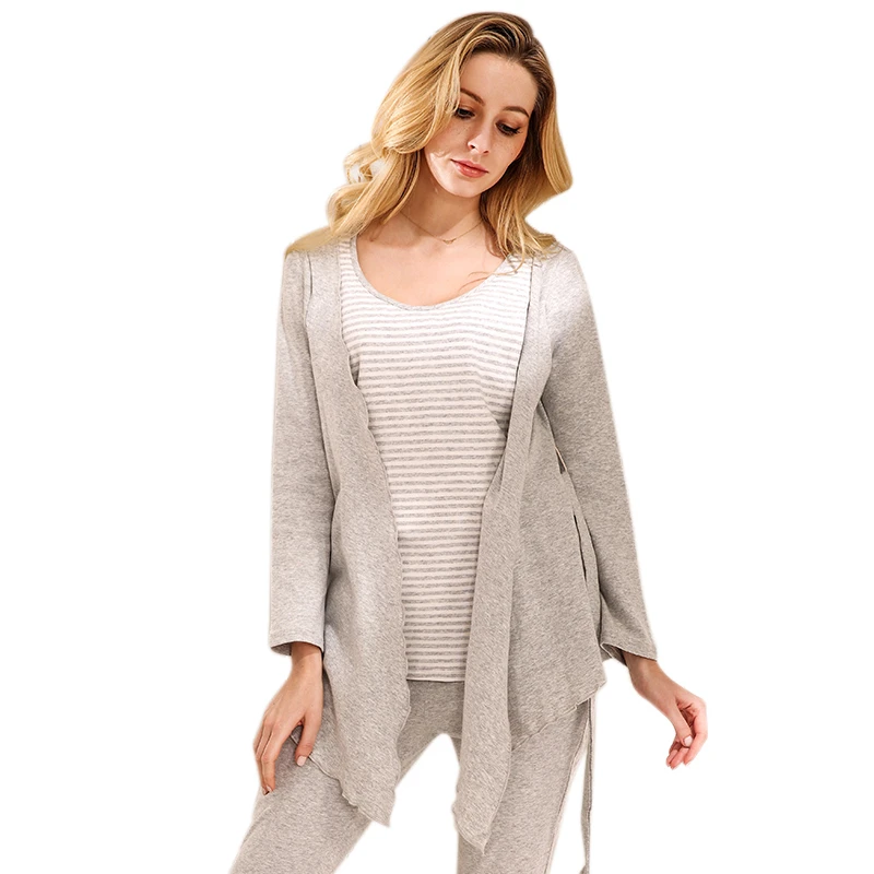 SALLY NICE Maternity Lactation Pregnancy Sleepwear Pregnant Breastfeeding Nursing Clothes Pajamas Postpartum Women Comfy Loose