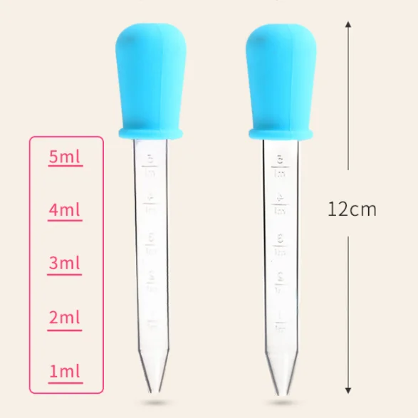 5 мл прозрачный маленький Силиконовый Пластик для кормления лекарство жидкость глаз ухо градуированная пипетка капельница для школы лабораторные принадлежности