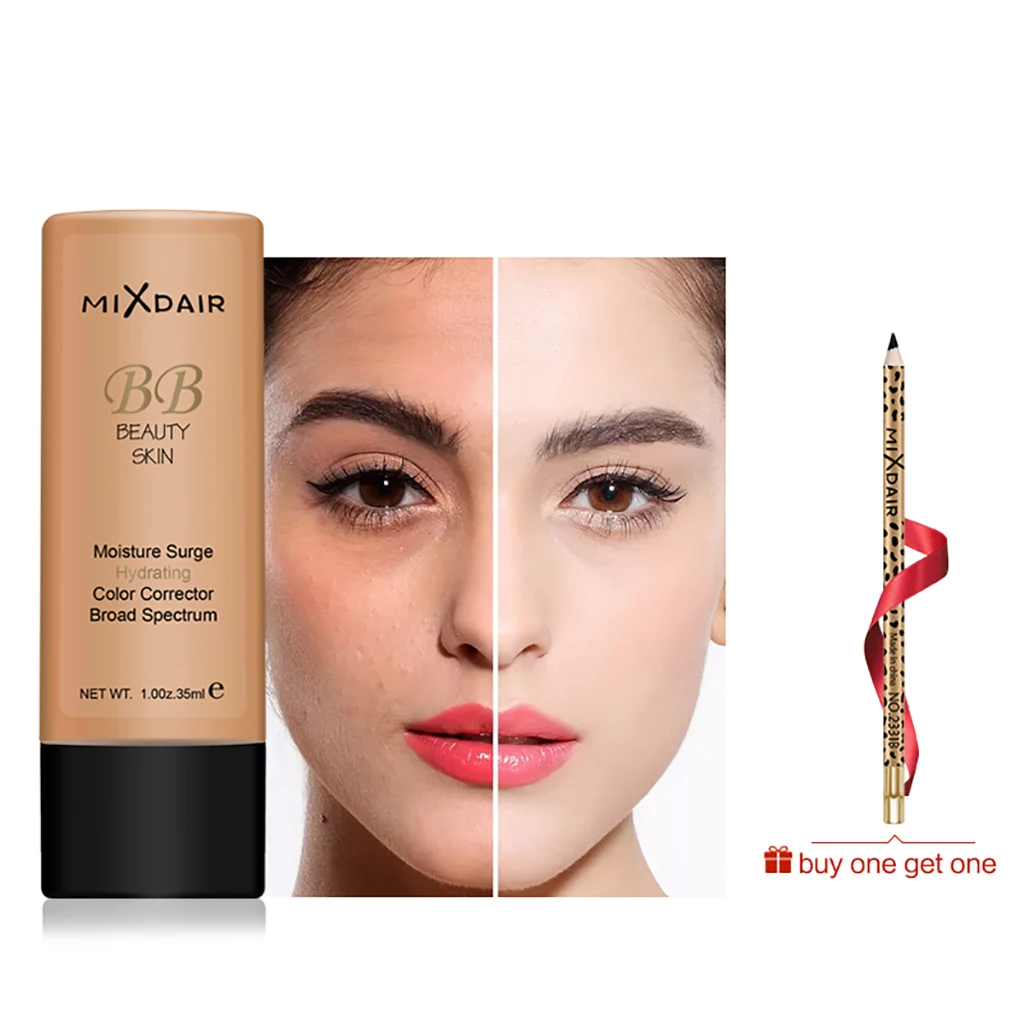 

MIXDAIR 4 Colors Foundation Soft Matte Long Wear Oil Control Concealer Liquid Foundation Cream Fashion Womens Makeup TSLM2