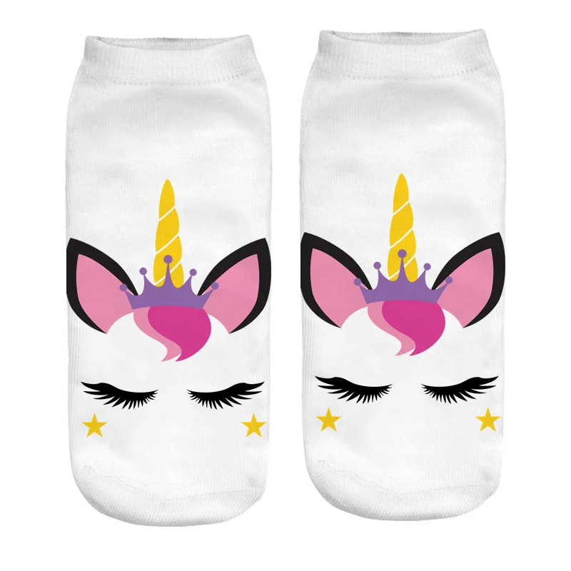 Dreamlikelin милые женские 3D Волшебный Единорог носки Пегас женские хлопковые носки Kawaii - Цвет: 3