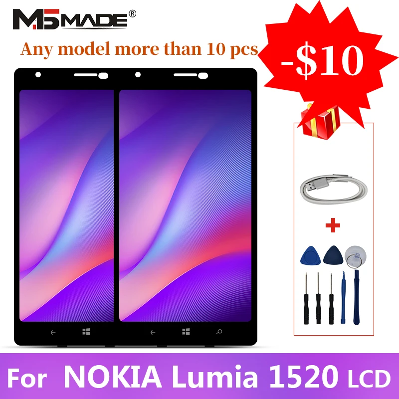 

For Nokia Lumia 1520 RM-937 RM-940 LCD Touch Screen Digitizer Display Replacement Assembly Parts With Frame Free Shipping