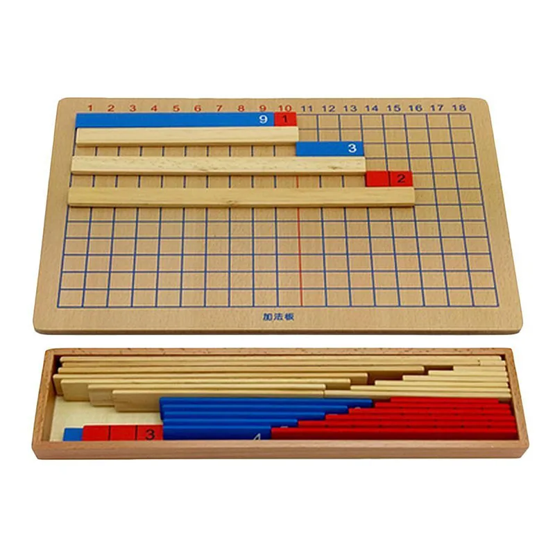 

Wooden Montessori Maths Material - Addition & Subtraction Board Family Set Math Educational Baby Toys Child Educative Toys
