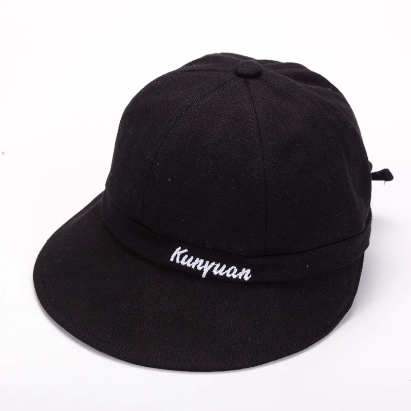 Solid Baby Baseball Hat Cap Toddler Kids Boys Girls Fashion Duck Cap 2019 Autumn New with Cotton Sweat Belt String Adjustable Size Hat (2)